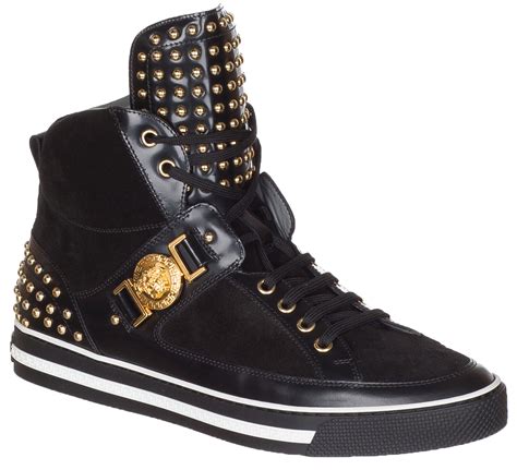 versace men's high top shoes